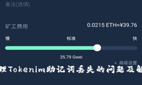 如何处理Tokenim助记词丢失的问题及解决方案
